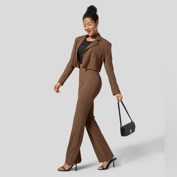 Halara Flex™ High Waisted Back Side Pocket Slight Flare Work Pants - Picture 1 of 5